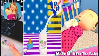 Virtual Home Maker Mother Babysitting Simulator #2 | Make Milk For the Baby