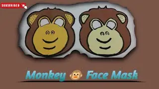 monkey face mask, monkey mask,how to make monkey mask,monkey face mask craft, monkey face mask video