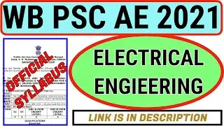 WBPSC AE SYLLABUS 2021 || ELECTRICAL ENGINEERING || TOPIC WISE MARKS DIVISION 🔥🔥