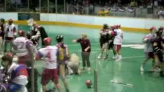 1st half of brawl - Mann Cup game 1