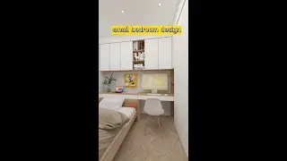 Small bedroom design with lots of cabinets | smal l room design |  #house  #shorts