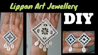 Lippan Jewellery/Diy Jewellery Making at Home #indianjewellery #lippanartwork #handmadejewellery 