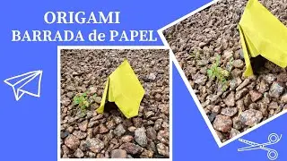 BARRACA DE PAPEL PARA MAQUETE | ORIGAMI | PAPER TENT FOR MODEL