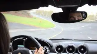 Ferrari private track drive in Paris: Xenia Tchoumitcheva