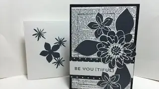 Ophelia Crafts Black and White Card