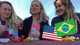 Americanas provando doces Brasileiros - Diário de Intercâmbio USA