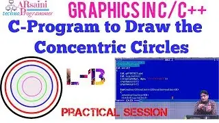 C Program to Draw Concentric Circles in graphics || how to draw Concentric Circles in graphics of C