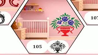 Wall fashion stencil 105