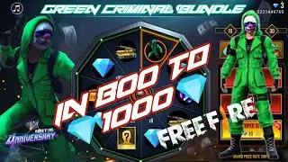 //Green Criminal Event Op Bundle //Garena FREE FIRE //500 to 1000 Diamonds😱😱😱