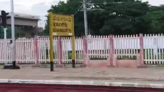 Island express (16525) arriving at devangonthi railway station.