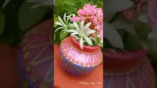 easy pot painting / clay pot #short #shorts #ytshort #trending #potpainting #claypot #diy #smallpot