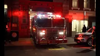 FDNY - Squad Company 18 responding from quarters with LIGHTS, SIREN & AIRHORN!