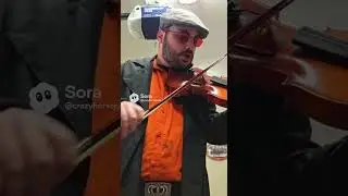 throat singing and violin #shorts #ai #music #singing