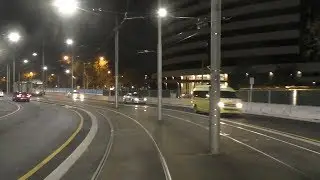 Melbourne Tram Drivers View - The new Domain track alignment May 2018