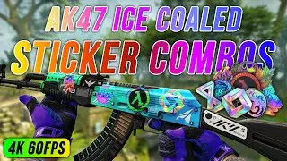 AK-47 Ice Coaled Sticker Combos | Best Stickers for AK47 Ice Coaled Skin [4K 60FPS]