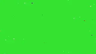 Sparkling Stars With Heart Particles On Green Screen