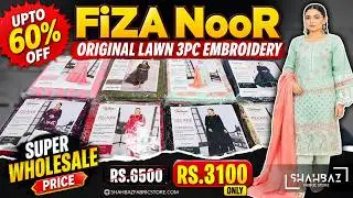 Original Brand FiZA NooR EMBROIDERED Lawn 3Pc | Upto 80% Discount Price | Cash On Dilver Available |