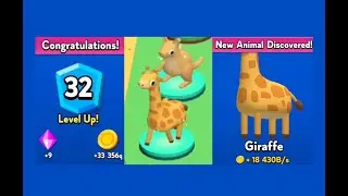 Merge Party Animals !! level 32 part 1 Gameplay Party with your favorite animals