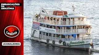 🔴 Barco Amaz&ocirc;nia sa&iacute;ndo do Porto do Gel&atilde;o em Manaus