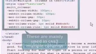 CSS3 Tutorial : CSS3 multiple columns