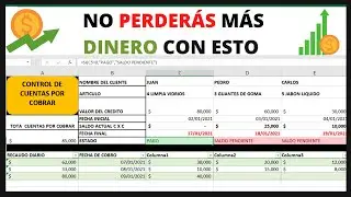 🤑 Control De Cr&eacute;ditos Plantilla Excel | Como Gestionar tus cuentas por cobrar