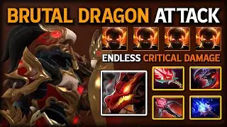 ENDLESS CRITICAL DAMAGE MID Dragon Knight | Bloodthorn + Daedalus Build | Brutal Dragon Attack DotA2