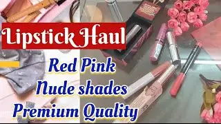 Lipstick 💄 Haul with Try-on 💞 Lakme /MARS/NYX /Colorbar/ Faces Canada #amazon #nykaa #lipstickhaul