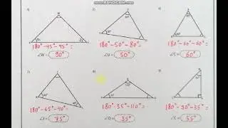 Angles in Triangle and Quadrilateral~Exercise Discussion