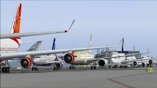 FS2004 Busy Airport Frankfurt Main, Busy Ai Traffic, Huge Traffic at Airport Waiting For Take off