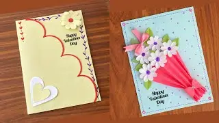 Beautiful handmade Valentine&rsquo;s day card | Easy Happy valentines day greeting card idea 