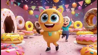 Donut Dance Around Town | Fun Sweet Song for Kids | Learn Shapes & Moves | Kids Rhymes 2025