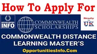 How To Apply For Commonwealth Distance Learning Scholarships in UK