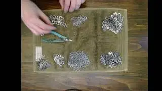 knitting with metal - making aventail for chainmaille coif