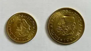 1964 South African 1c & 1/2c | high mintage coin.