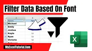 How to Filter Data Based On Specific Font in Excel