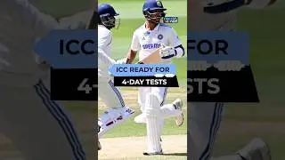 ICC To Introduce 4-Day Tests in 2027-29 WTC Cycle #icc #testcricket #wtc #shorts #ytshorts