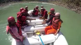 Rishikesh rafting boat flip