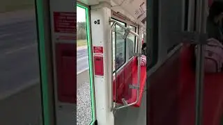 Calgary transit C-train breaks down in the middle of service