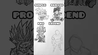 How to Draw Gohan in different level #shorts #anime #drawing #gohan #art
