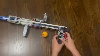 Ping pong ball shooter - use rubber band and one-way door mechanism #lego