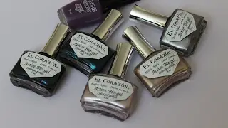 Новинка! Лаки от El Corazon.Свотчи на серию American Lurex и French Jacquard