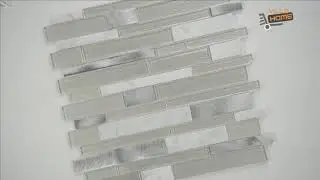 White Wave Interlocking 12&Prime;x12&Prime; Glass/Stone/Metal Mesh-Mounted Mosaic Tile Pattern &ndash; MSI Collection