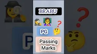 🧐PG passing Marks ❓#passingmarks #brabu #pg #shorts #trendingshorts #totalexampaper #exam #notice