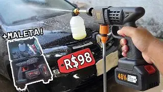 Pistola Lavadora de Alta Pressão Portátil! É boa? Lava Mesmo? R$99 😯