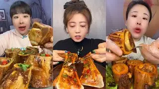 asmr mukbang spicy bone marrow - 牛骨髓 - 牛肉の骨髄 - 쇠고기 골수 - TỦY XƯƠNG BÒ - eatting show #455