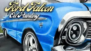I Painted a 1960s Ford Falcon Deluxe with Real Oil Paints! (Time-lapse) | Driving Canvases