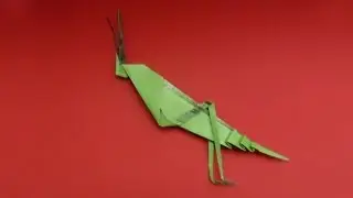como se hace un saltamontes origami_how to make an origami grasshopper