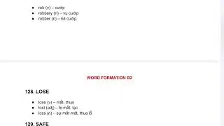 WORD FORMATION B2 - P7 