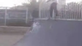 harrison skates the halfpipe