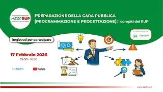 Preparazione della gara pubblica (programmazione e progettazione): i compiti del Rup
